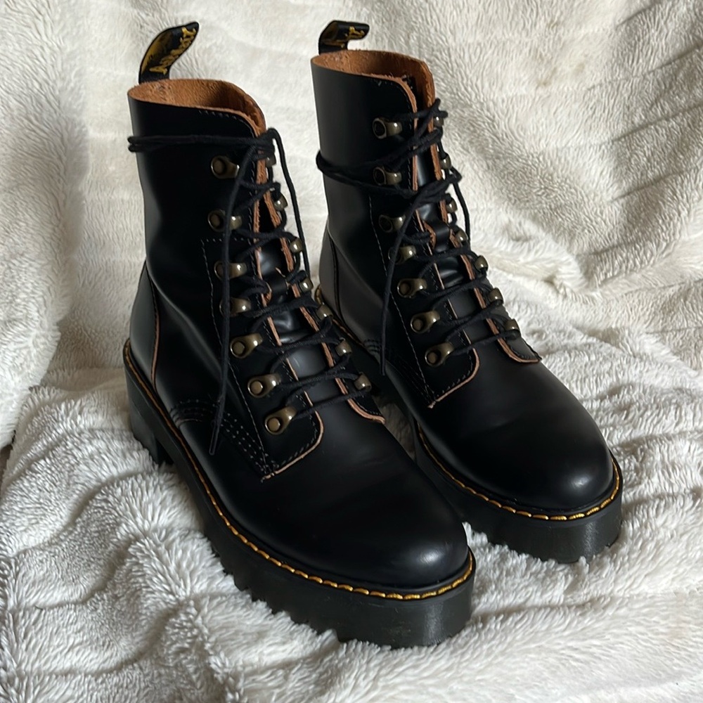 Dr. Martens Leona Boot, Color Black, Size US 8, Only Worn Once. - Picture 2 of 13